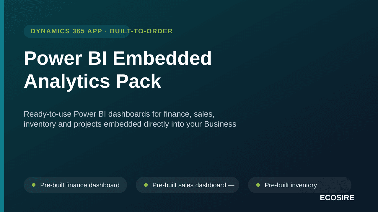 Power BI Embedded Analytics Pack — Ready-to-use Power BI dashboards for finance, sales, inventory and projects embedded direc — Image 1 of 3