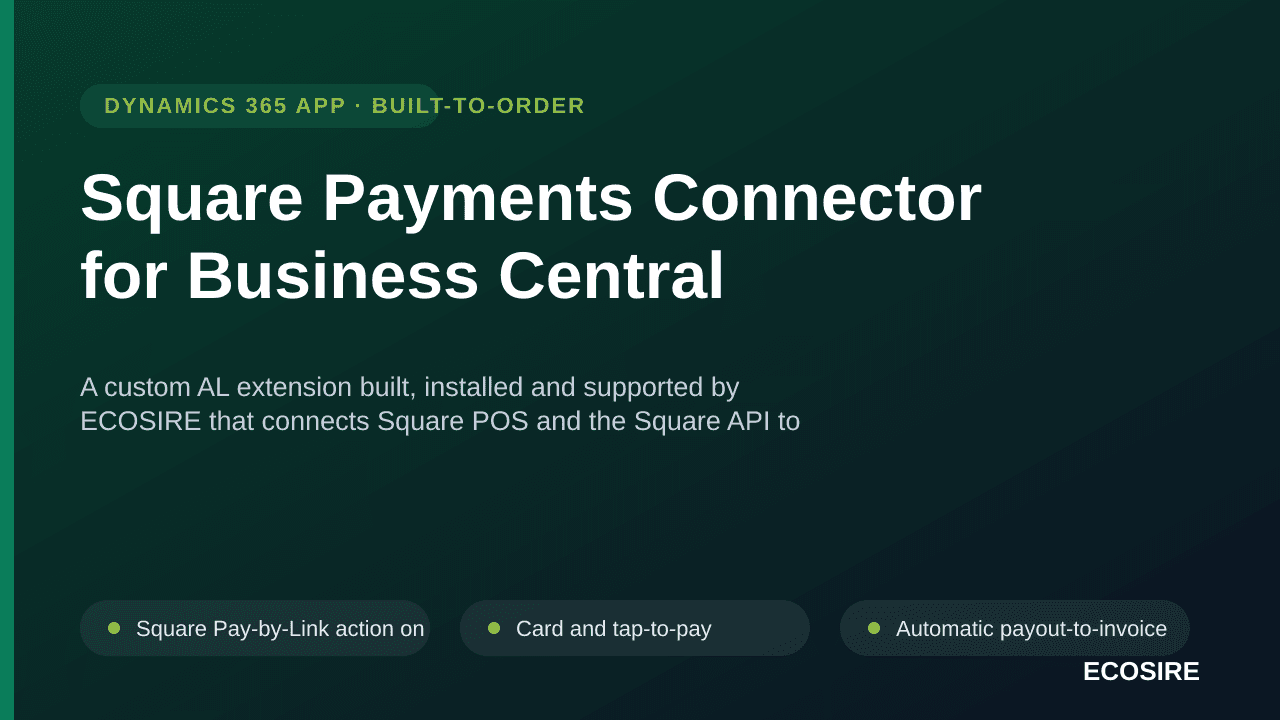 Square Payments Connector for Business Central