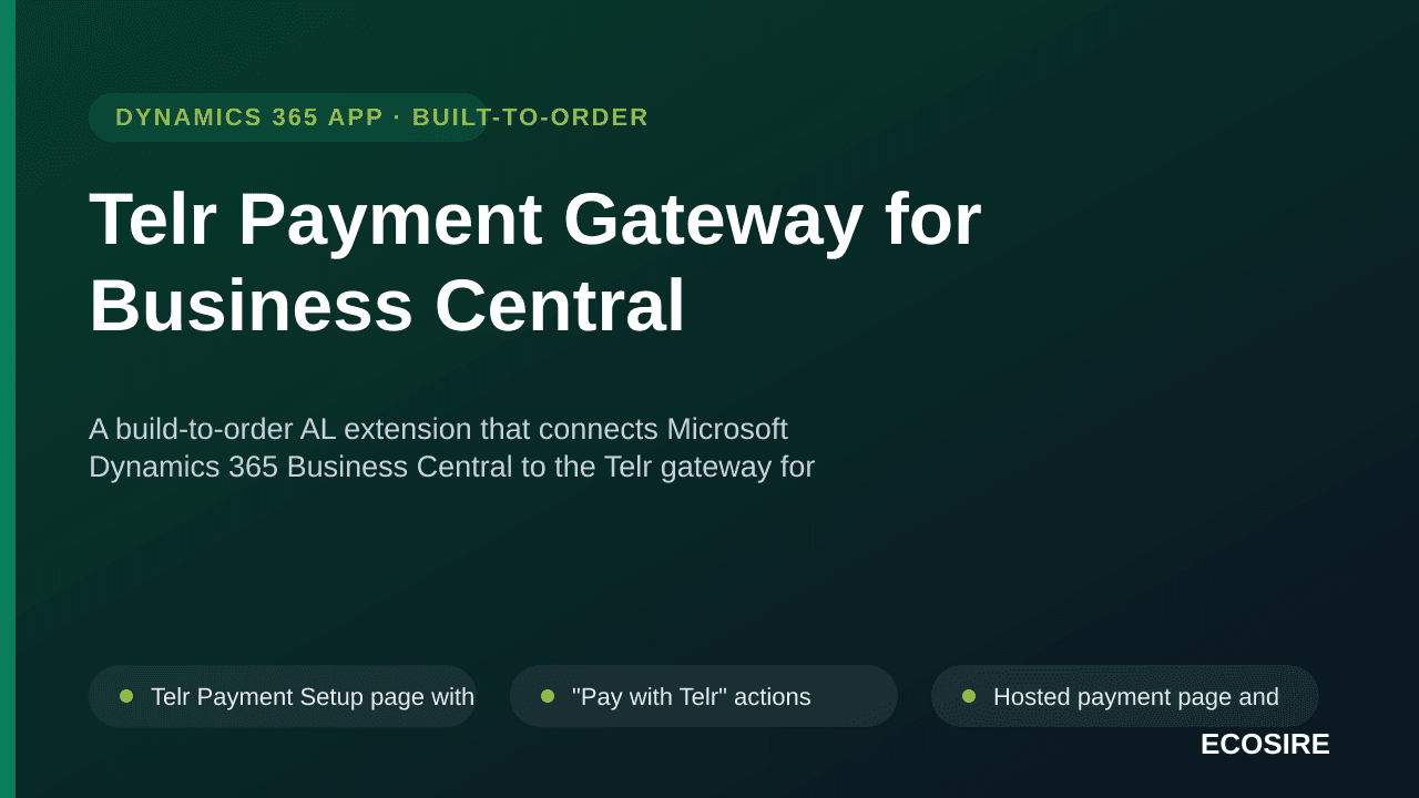 Telr Payment Gateway for Business Central