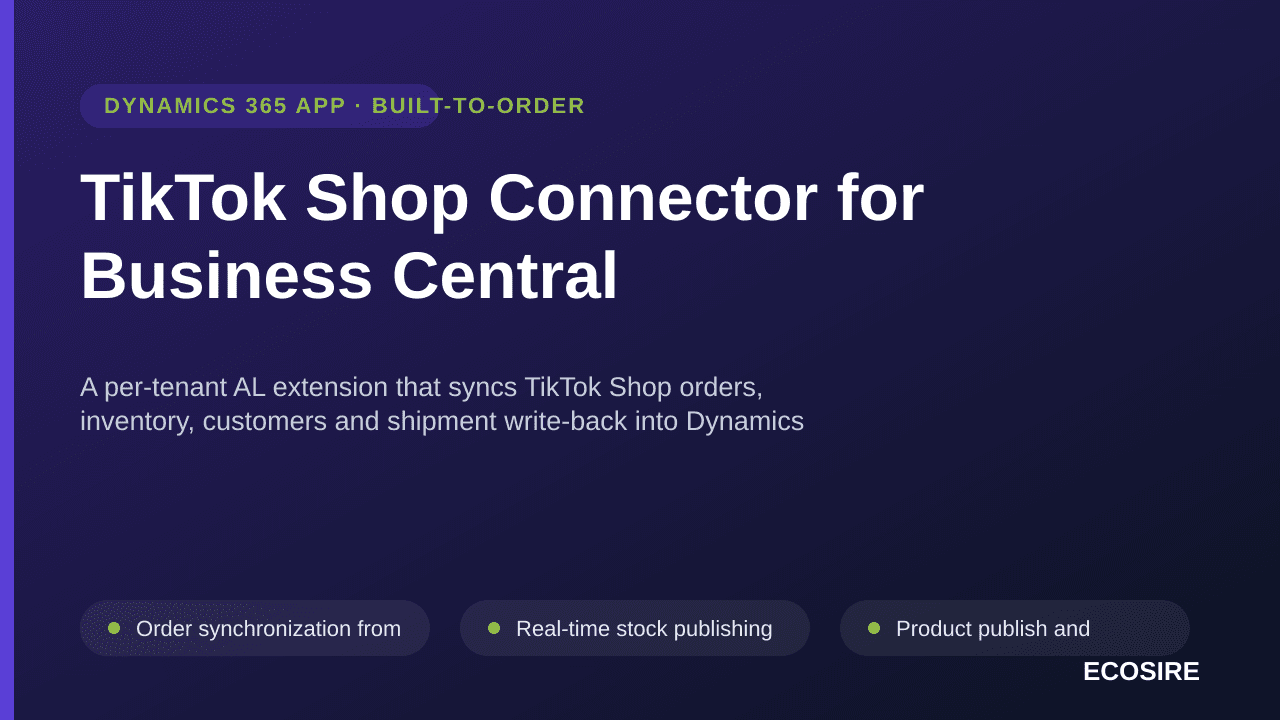 TikTok Shop Connector for Business Central