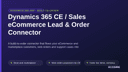 Dynamics 365 CE / Sales eCommerce Lead & Order Connector thumbnail 1