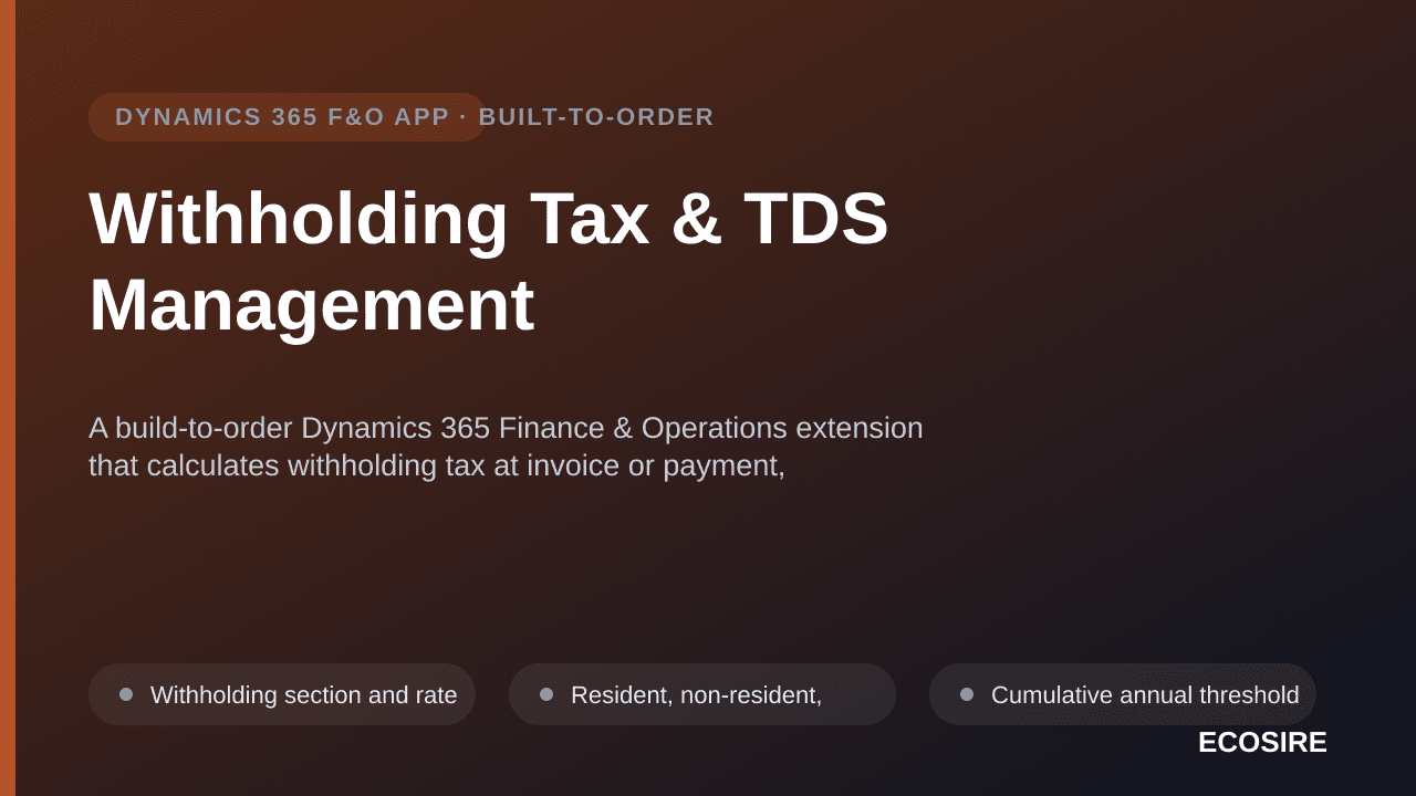 Withholding Tax & TDS Management