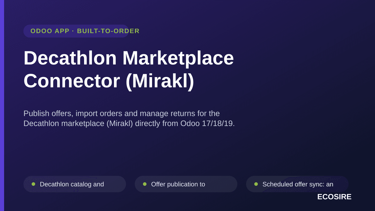 Decathlon Marketplace Connector (Mirakl) — Publish offers, import orders and manage returns for the Decathlon marketplace (Mi — Image 1 of 3