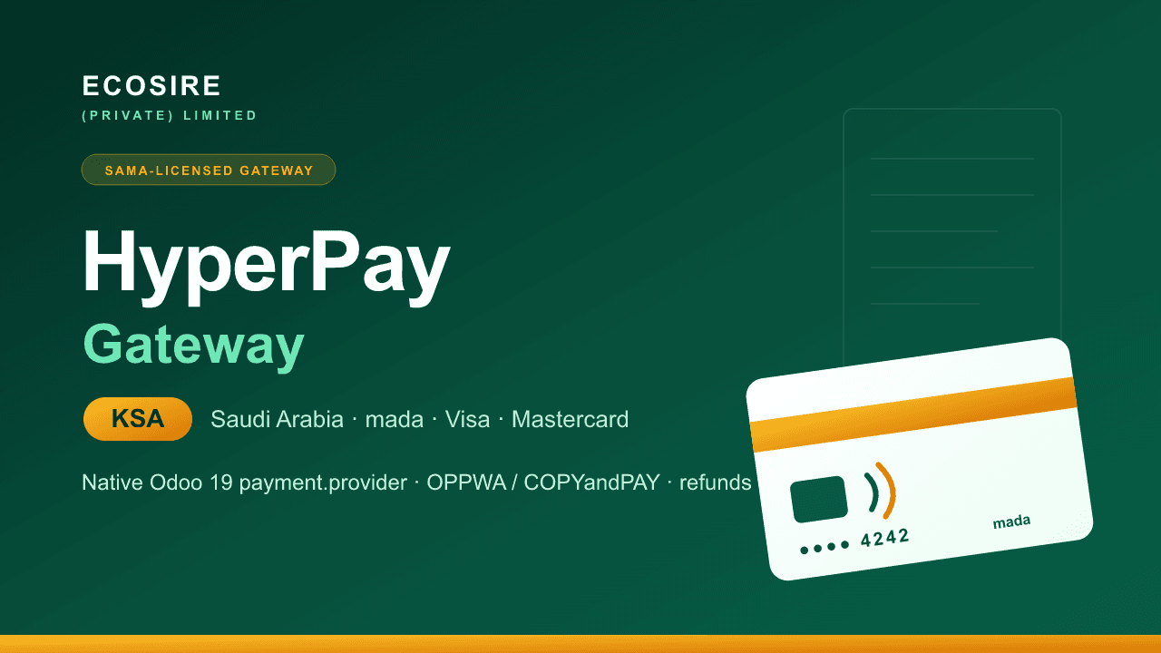 ECOSIRE Payment | HyperPay (KSA / mada / OPPWA COPYandPAY) — Accept mada, Visa, Mastercard, AMEX and Apple Pay through HyperP — Image 1 of 1