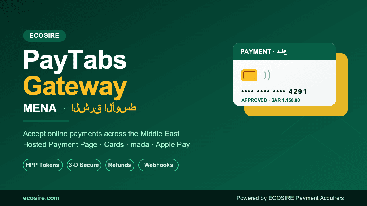 ECOSIRE Payment | PayTabs (KSA · UAE · Egypt · Jordan) — PayTabs PT2 payment gateway for Odoo: hosted payment page (Mada, Vis — Image 1 of 1