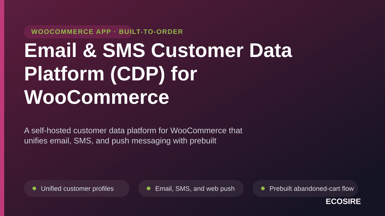 Email & SMS Customer Data Platform (CDP) for WooCommerce