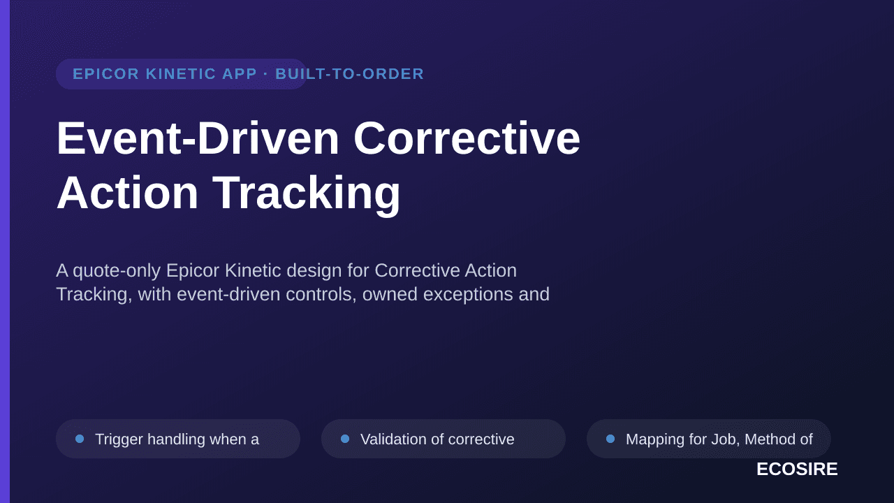 Event-Driven Corrective Action Tracking