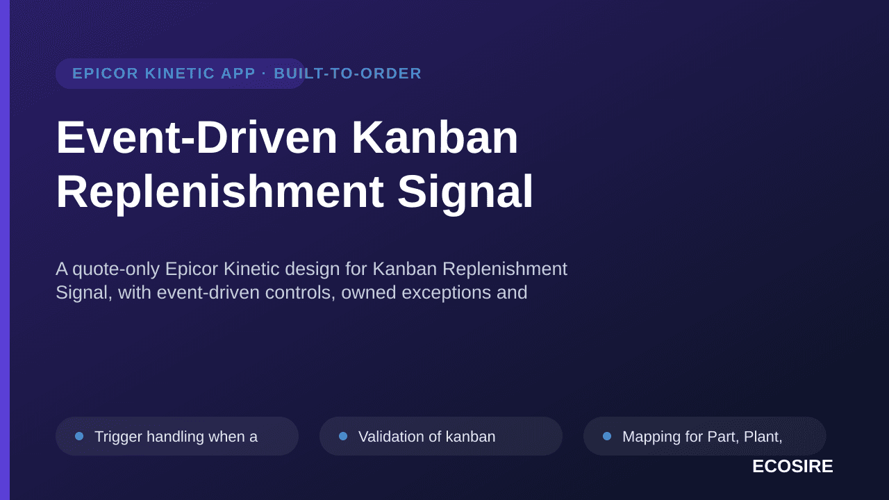 Event-Driven Kanban Replenishment Signal