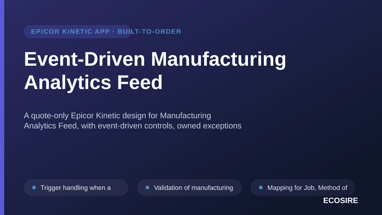 Event-Driven Manufacturing Analytics Feed