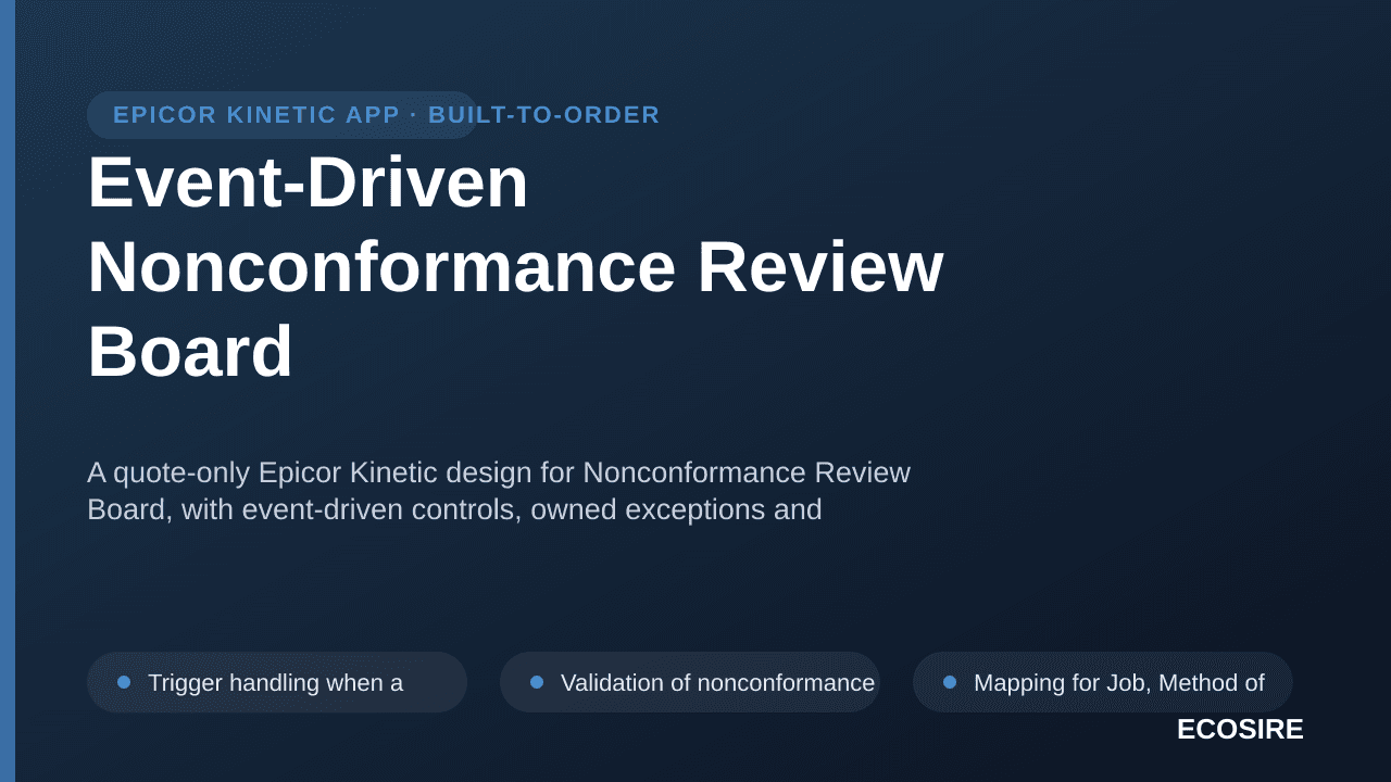 Event-Driven Nonconformance Review Board
