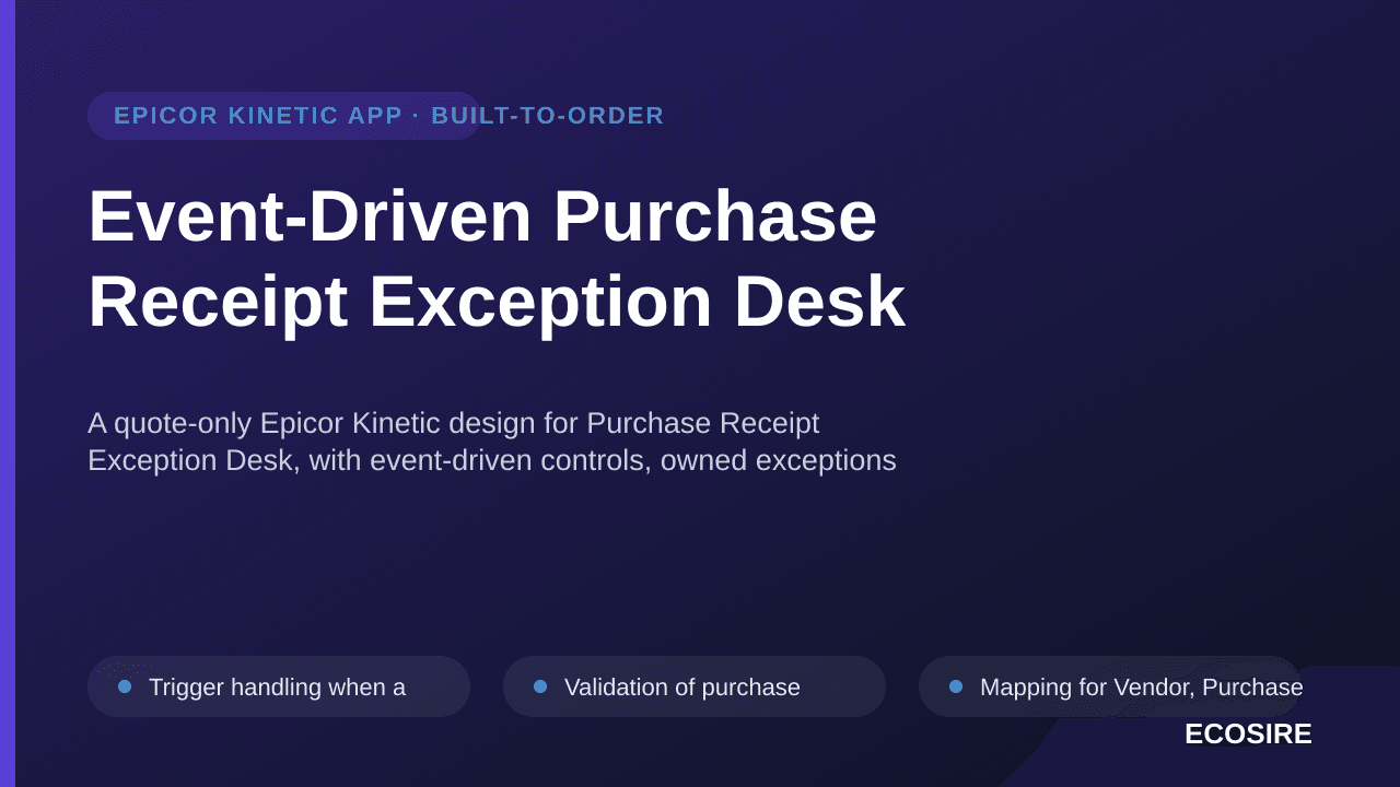 Event-Driven Purchase Receipt Exception Desk