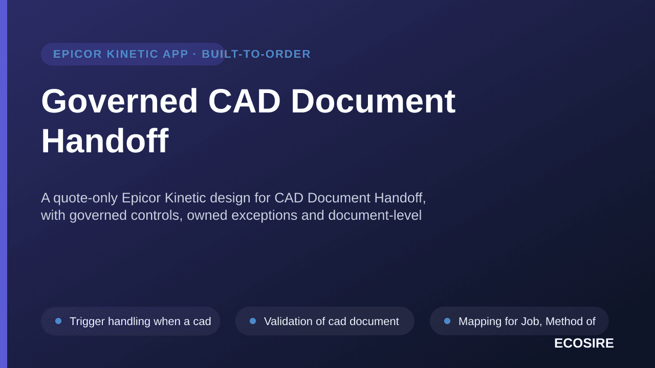 Governed CAD Document Handoff