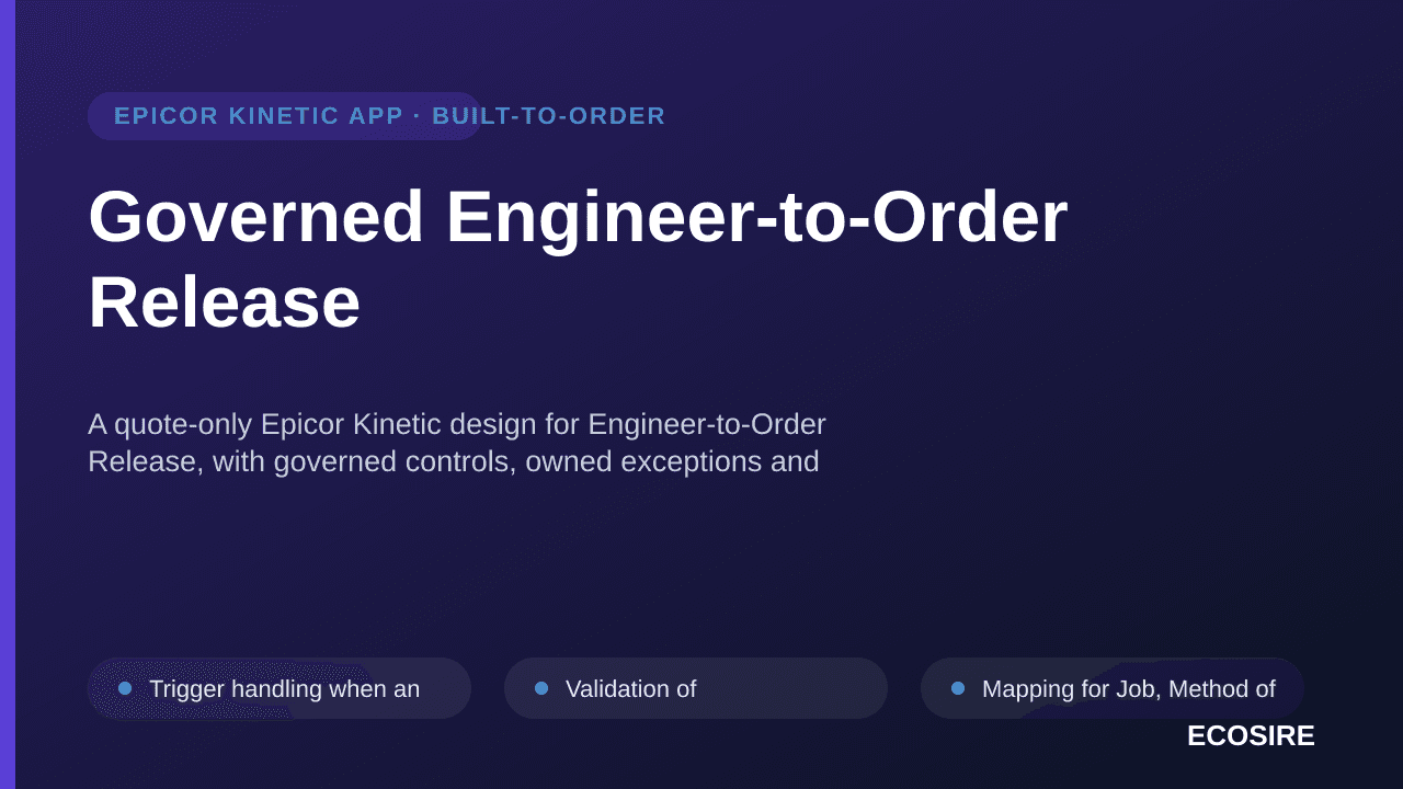 Governed Engineer-to-Order Release