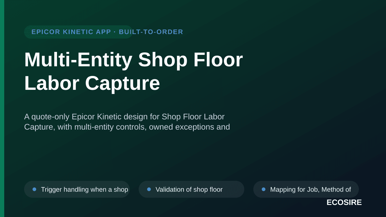Multi-Entity Shop Floor Labor Capture