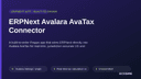ERPNext Avalara AvaTax Connector thumbnail 1