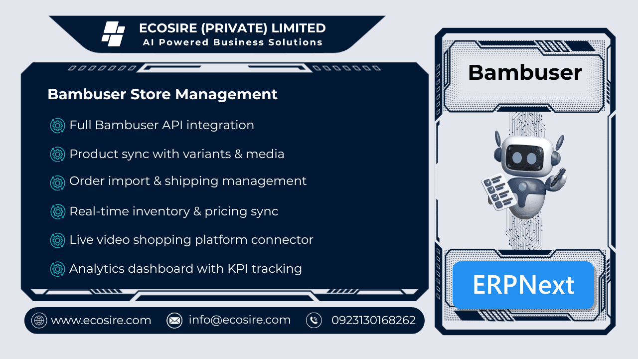 Bambuser Store Management (ERPNext)