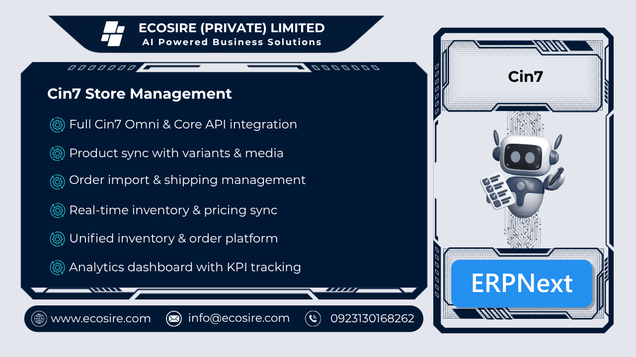 Cin7 Store Management (ERPNext)