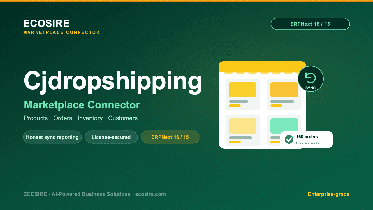 CJDropshipping Store Management (ERPNext)