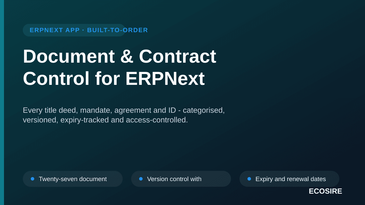 Document & Contract Control for ERPNext
