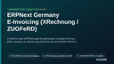 ERPNext Germany E-Invoicing (XRechnung / ZUGFeRD) thumbnail 1