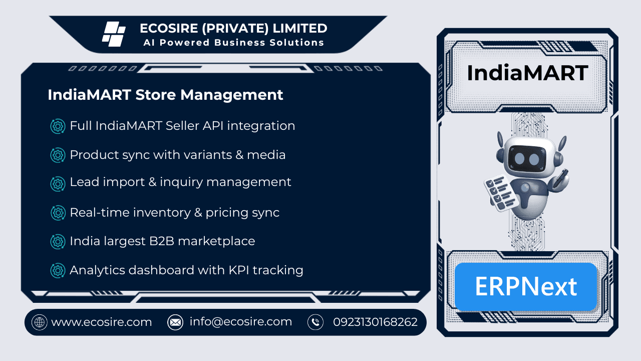 Indiamart Store Management (ERPNext)