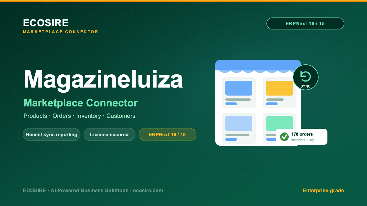 Magazineluiza Store Management (ERPNext)