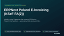ERPNext Poland E-Invoicing (KSeF FA(2)) thumbnail 1