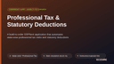 Professional Tax & Statutory Deductions thumbnail 1