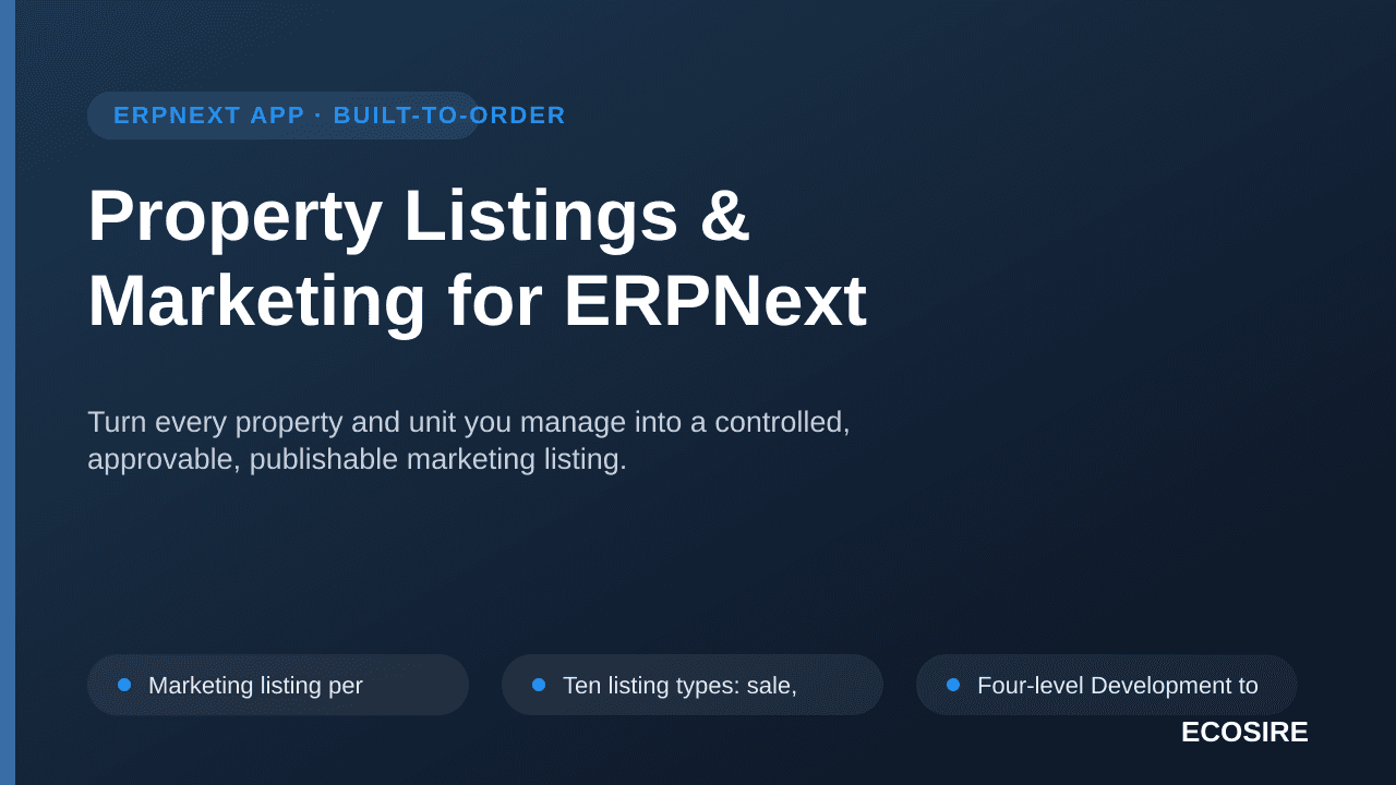 Property Listings & Marketing for ERPNext