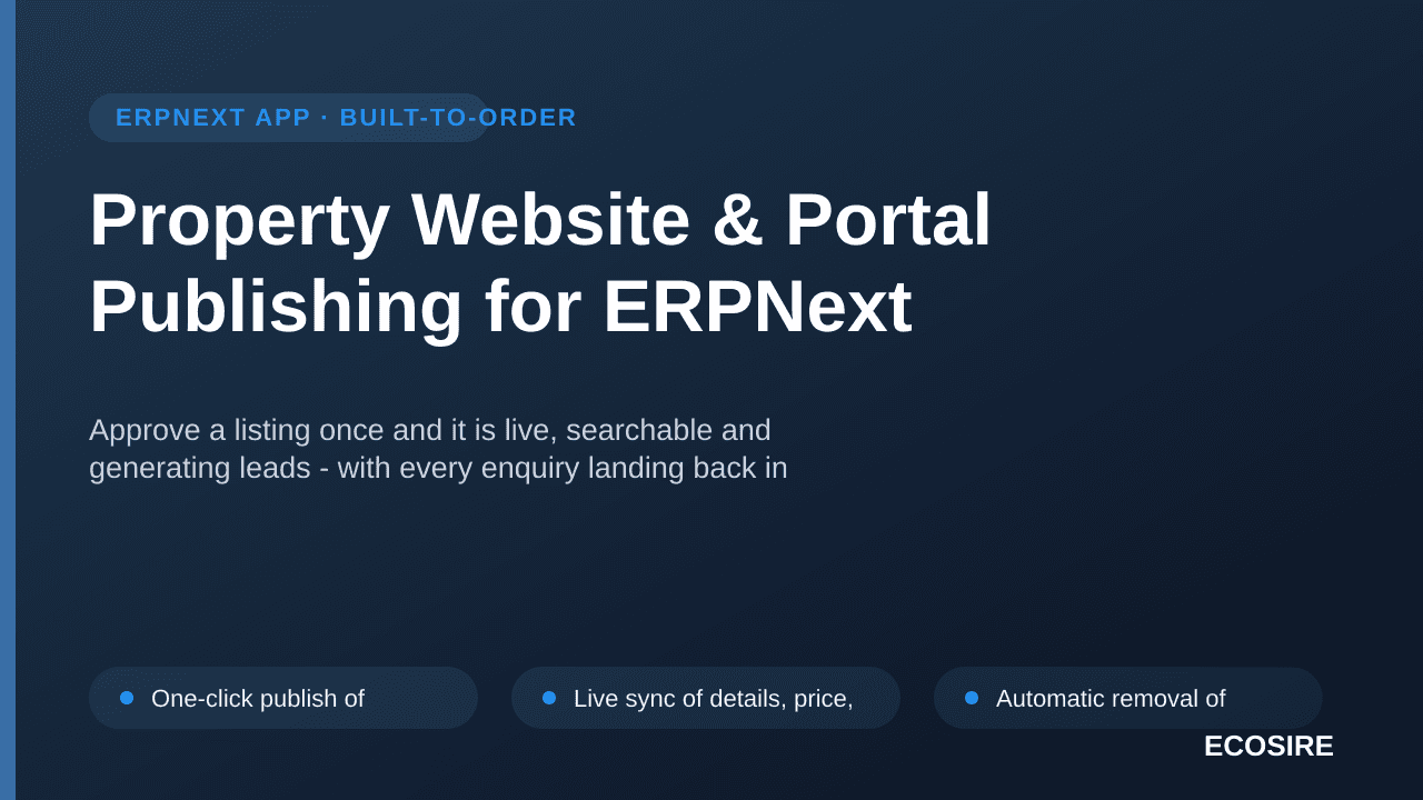 Property Website & Portal Publishing for ERPNext
