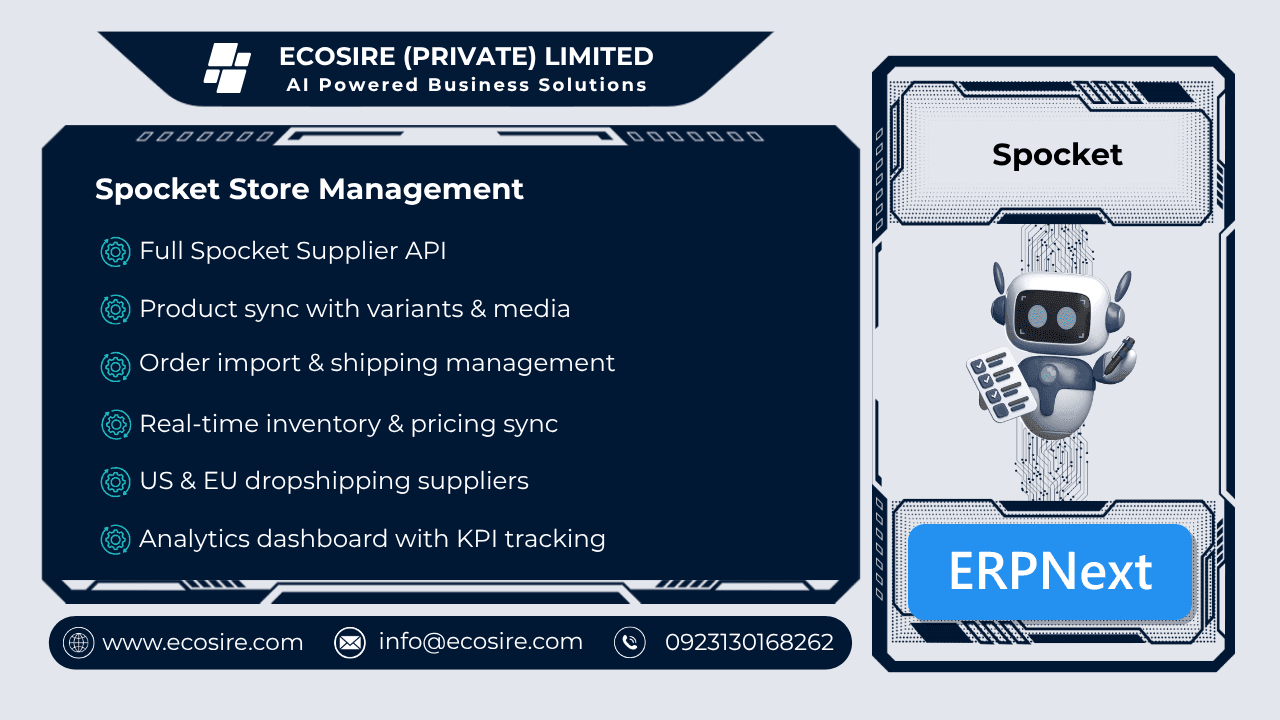 Spocket Store Management (ERPNext)