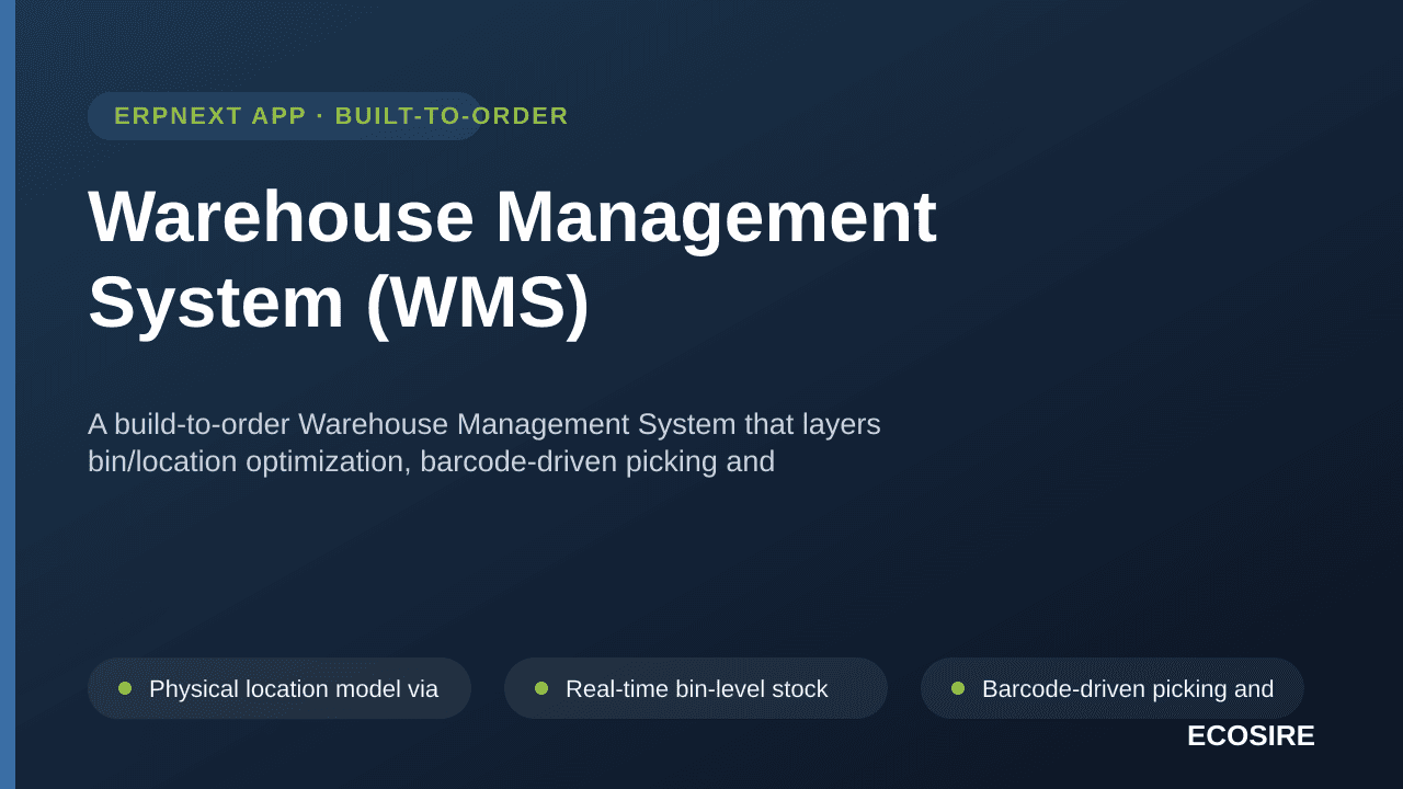 Warehouse Management System (WMS) — A build-to-order Warehouse Management System that layers bin/location optimization, barco — Image 1 of 3