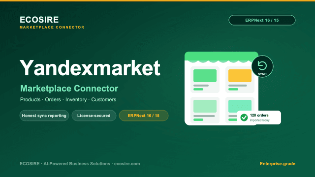 Yandexmarket Store Management (ERPNext) — Russia & CIS Marketplaces App ...