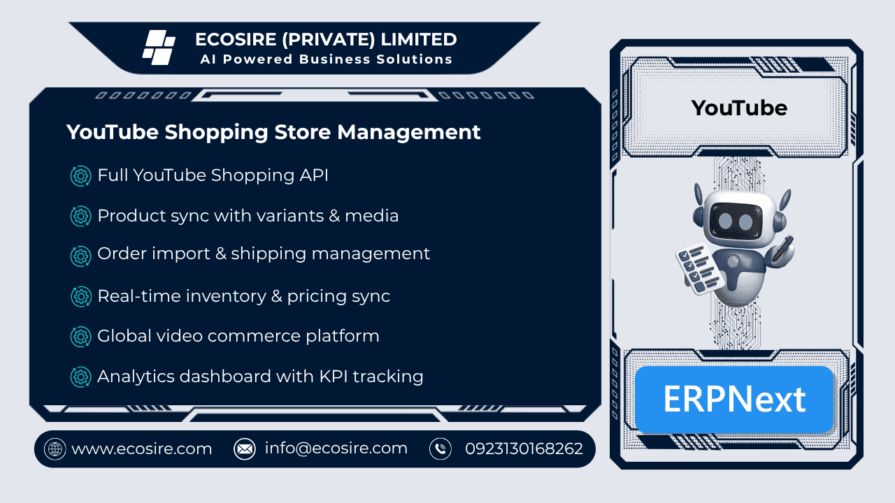 YouTube Store Management (ERPNext)