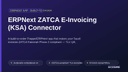 ERPNext ZATCA E-Invoicing (KSA) Connector thumbnail 1