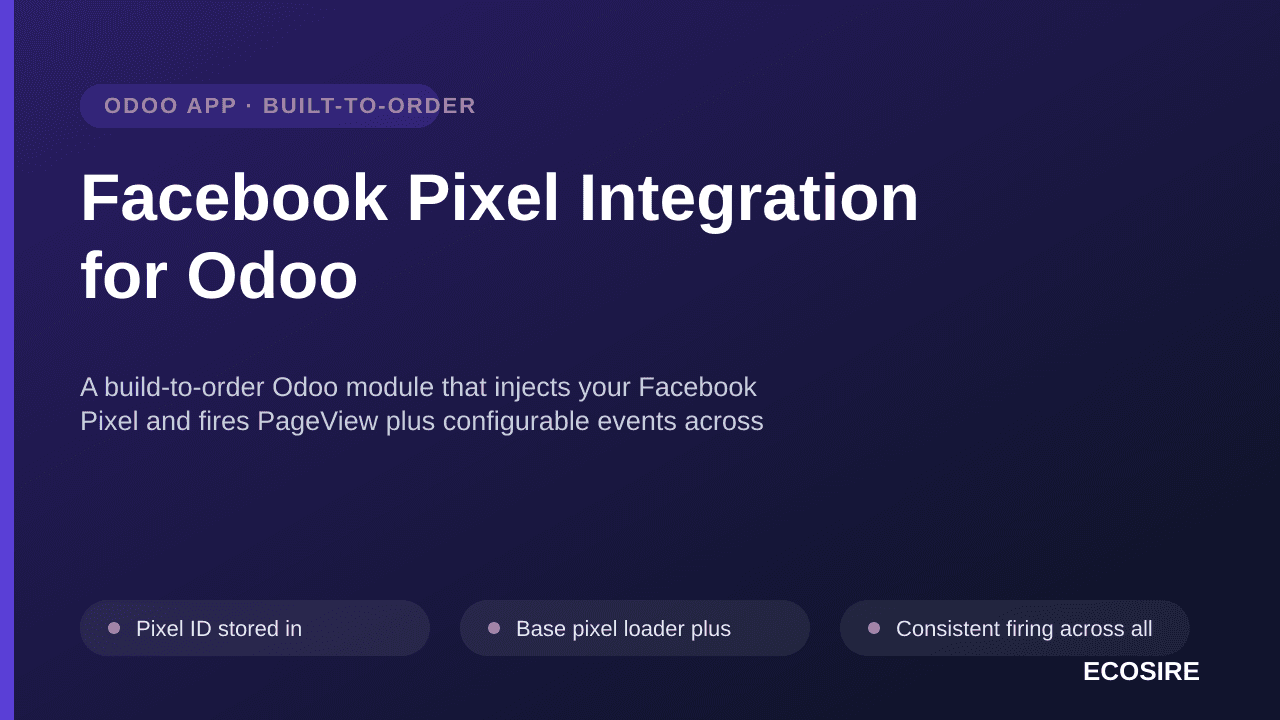 Facebook Pixel Integration for Odoo
