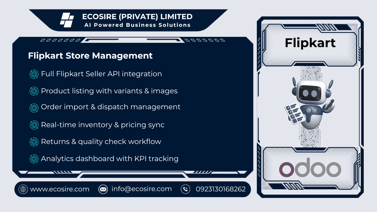 Flipkart Store Management — Enterprise-grade Flipkart-Odoo integration with Seller Hub, Smart Fulfillment, and GST compliance