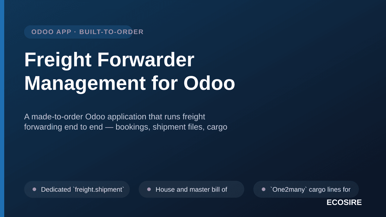 Freight Forwarder Management for Odoo