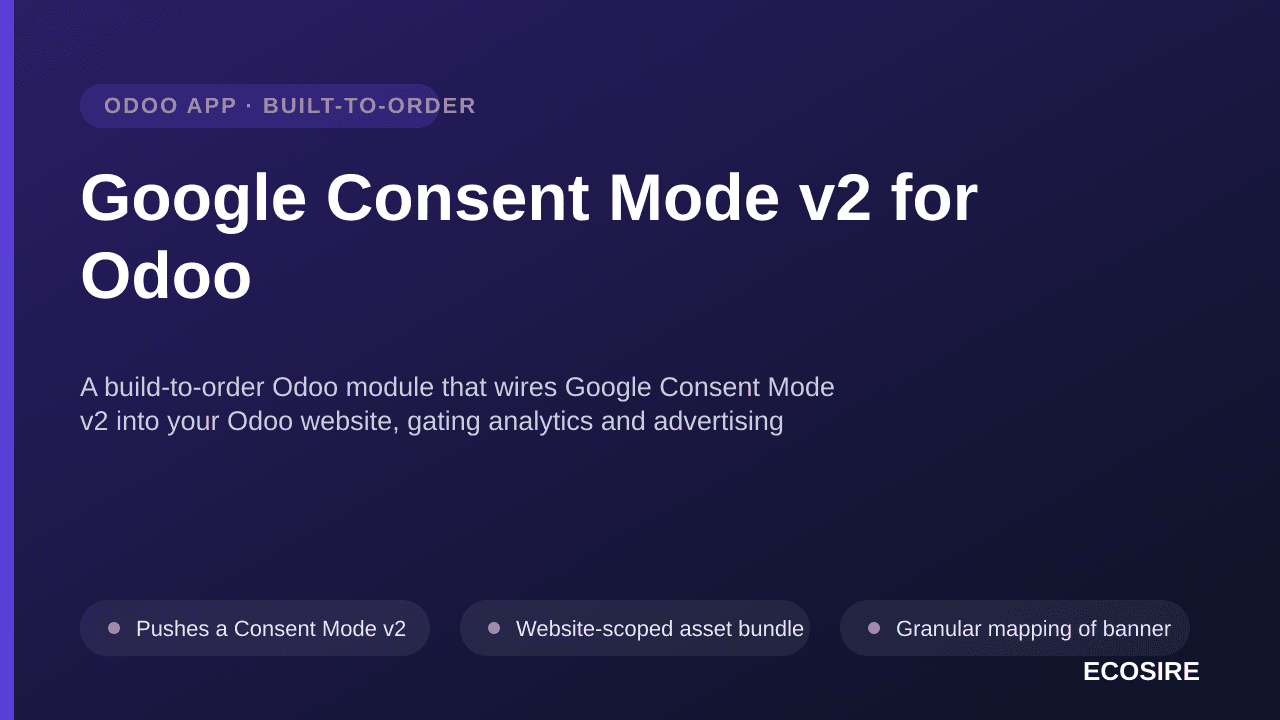 Google Consent Mode v2 for Odoo