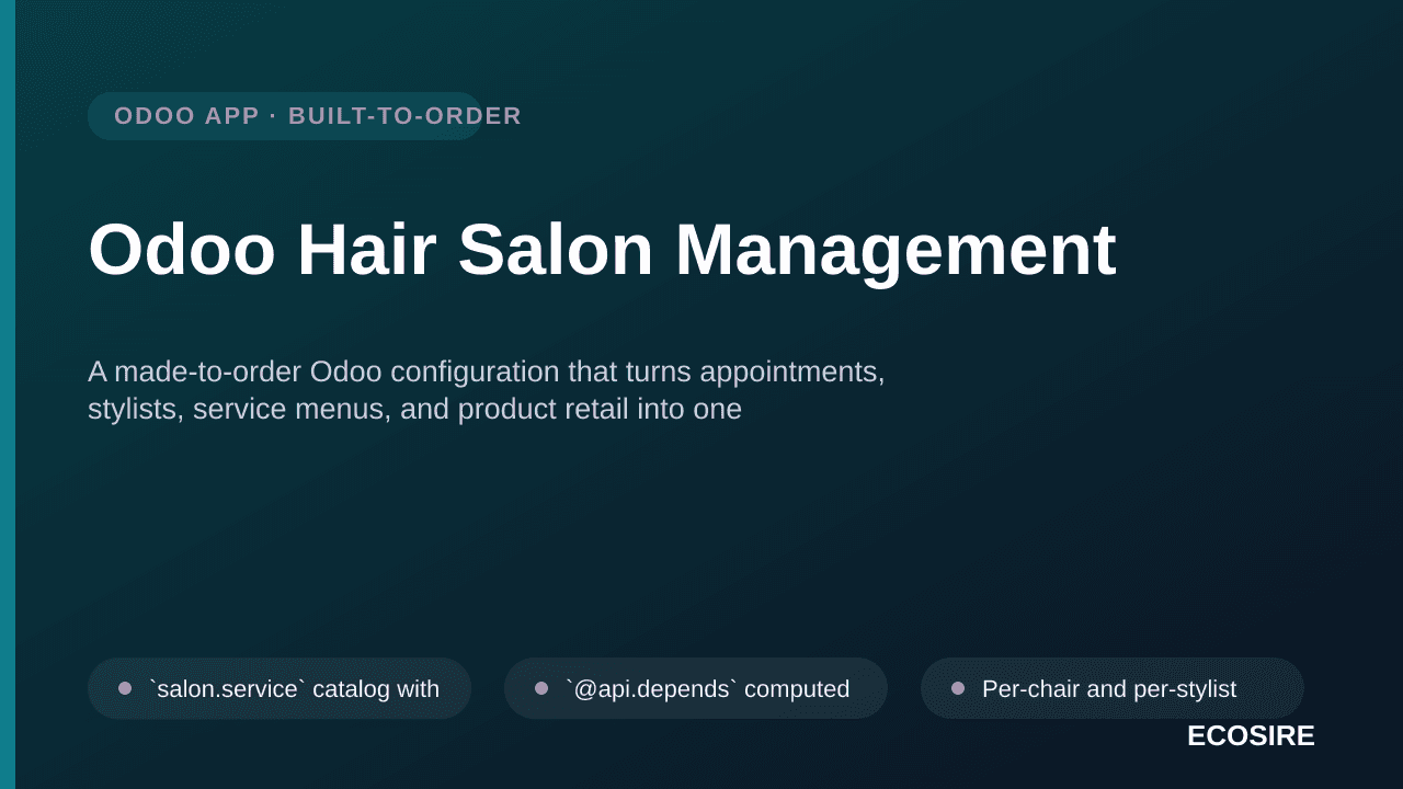Odoo Hair Salon Management
