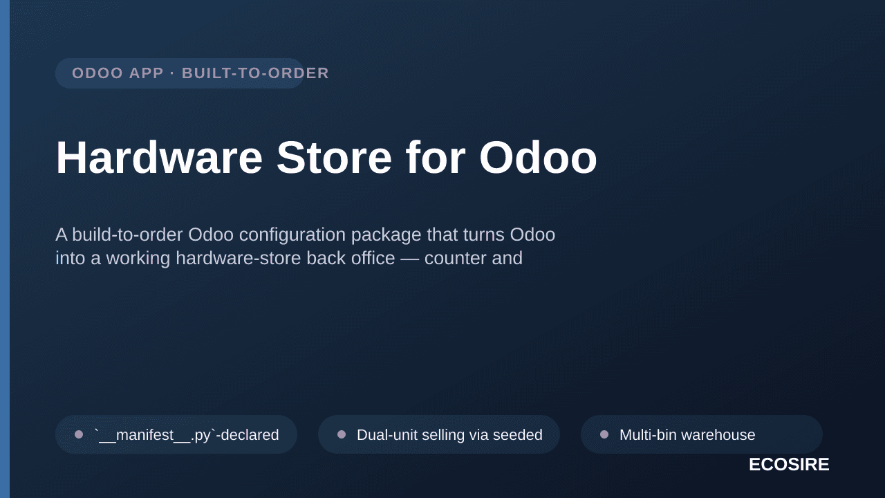 Hardware Store for Odoo
