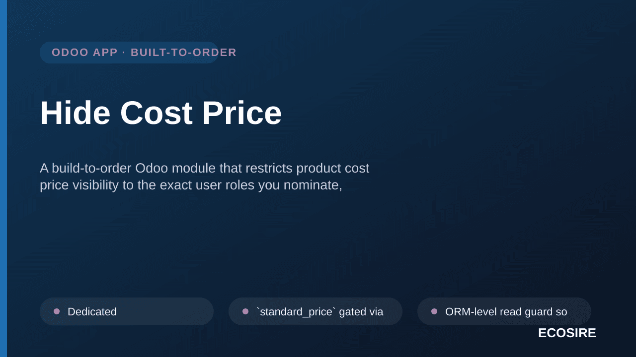Hide Cost Price