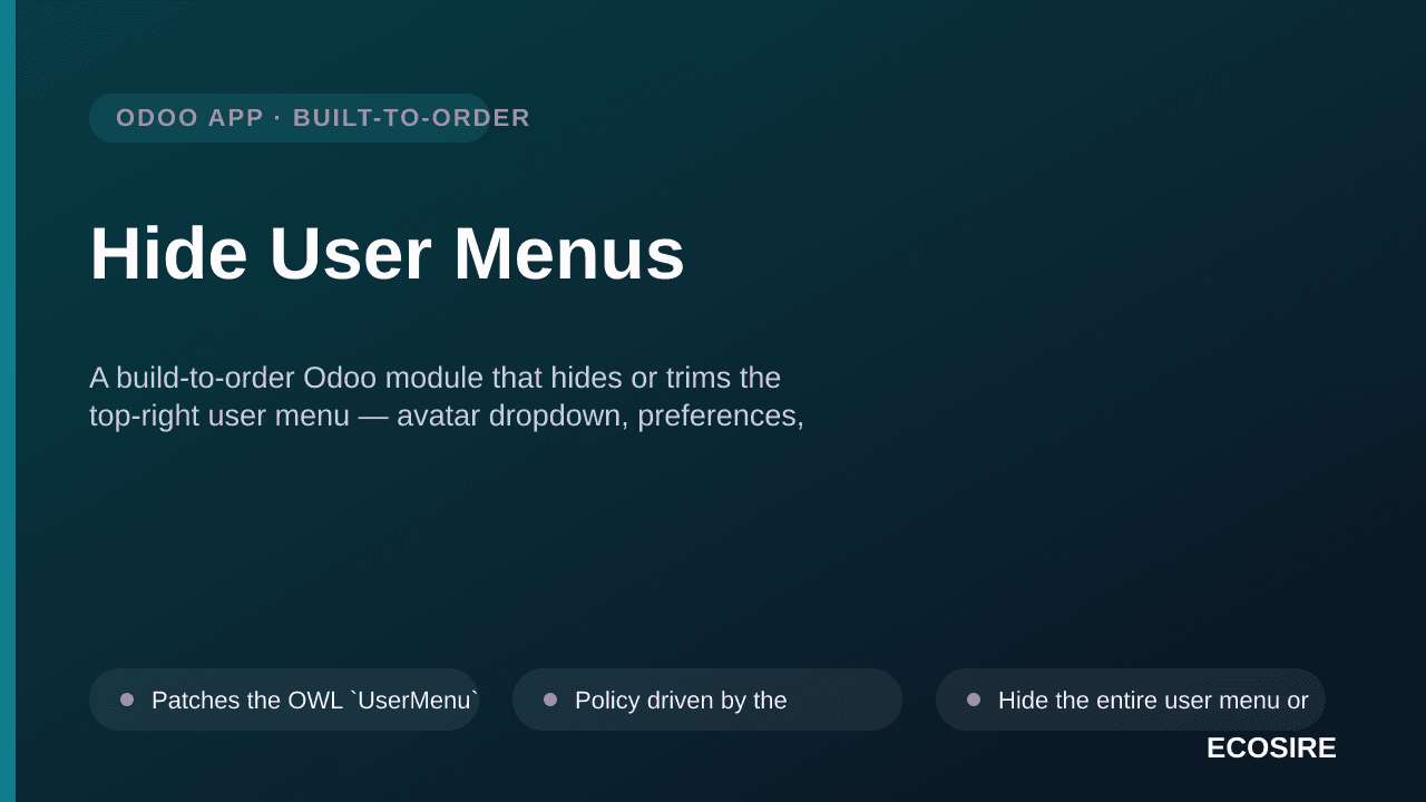 Hide User Menus