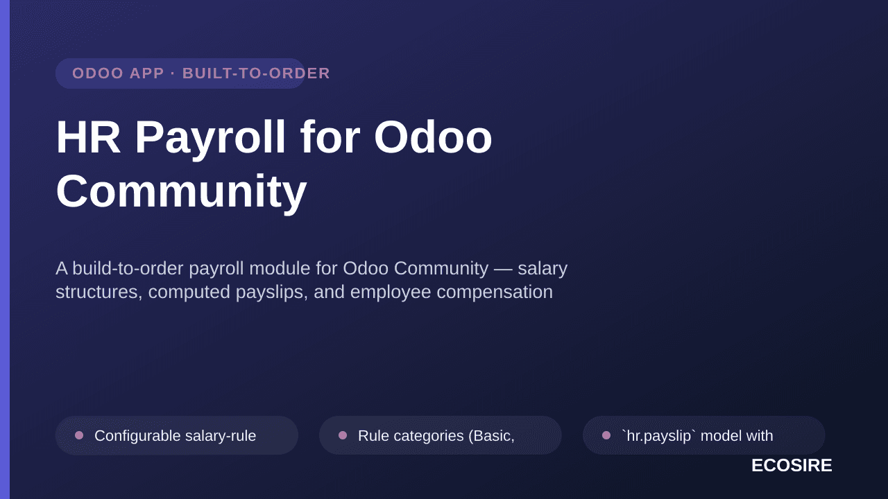 HR Payroll for Odoo Community