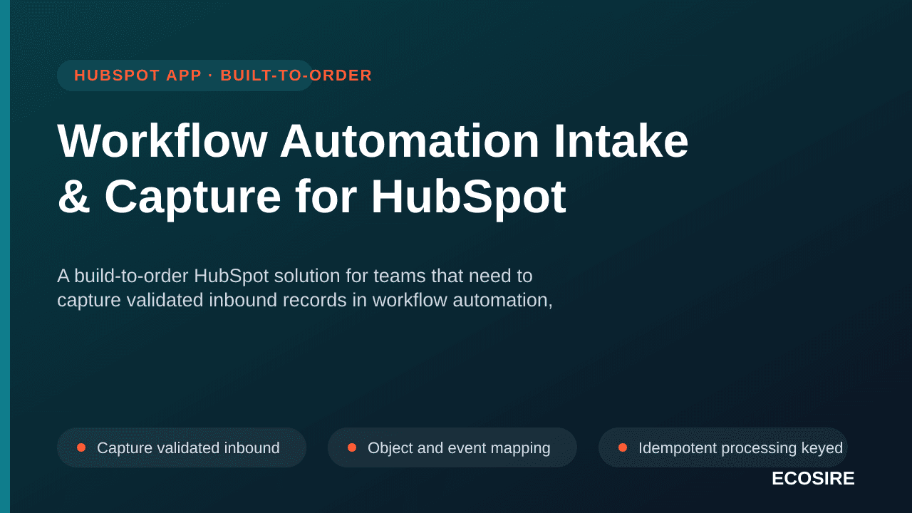 Workflow Automation Intake & Capture for HubSpot