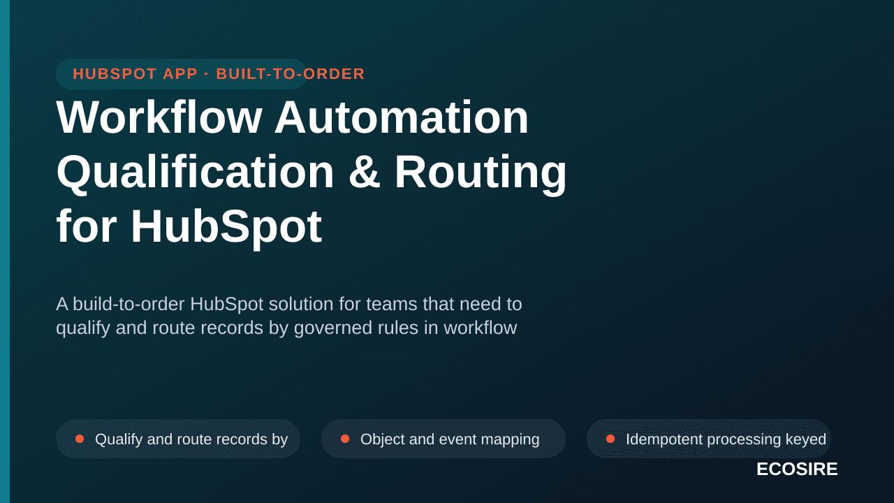 Workflow Automation Qualification & Routing for HubSpot