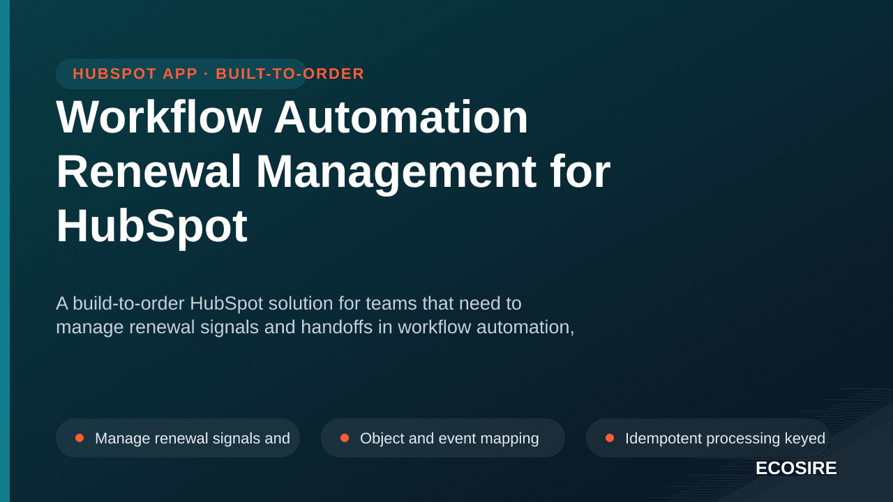 Workflow Automation Renewal Management for HubSpot