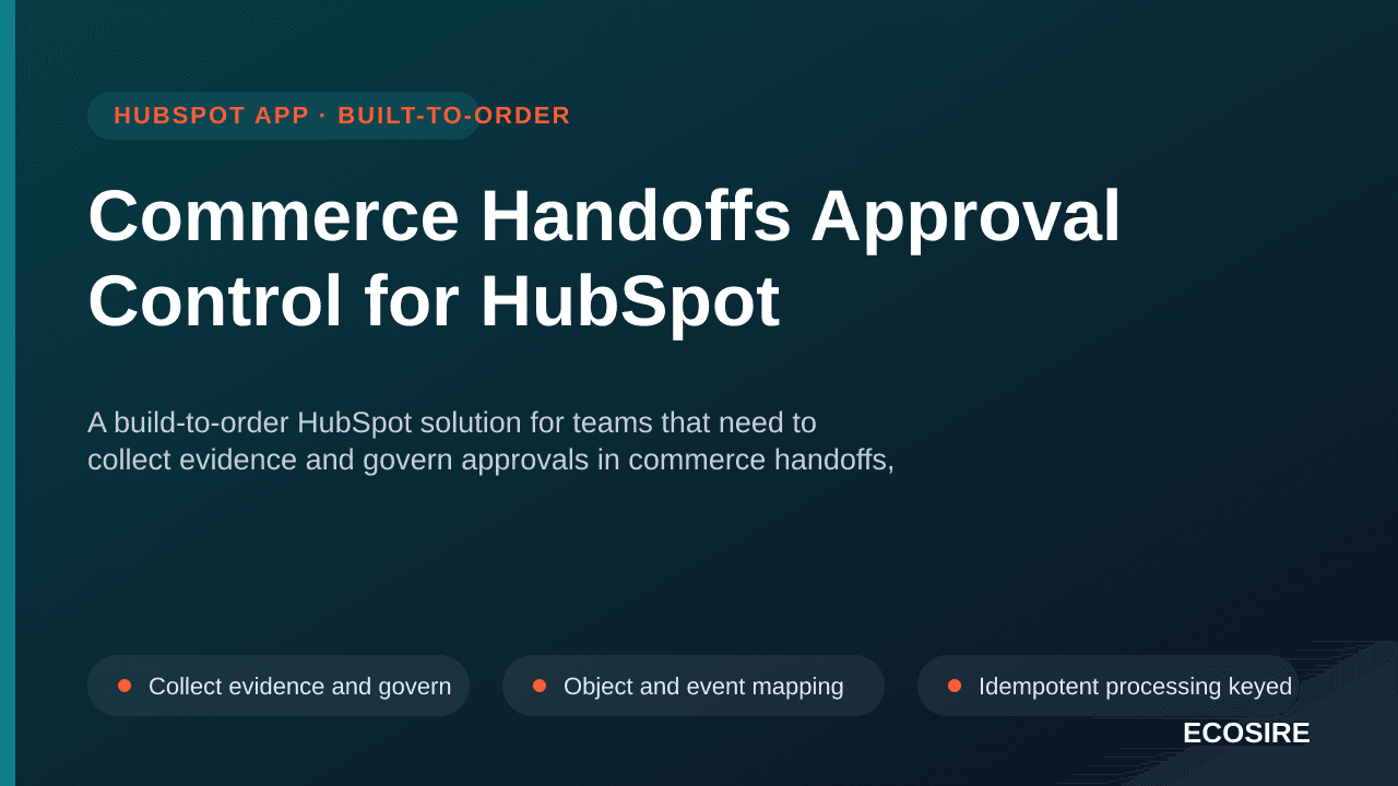 Commerce Handoffs Approval Control for HubSpot