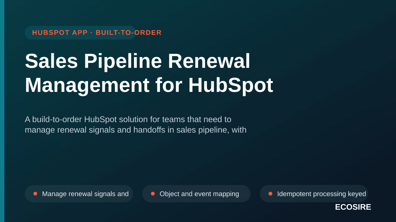 Sales Pipeline Renewal Management for HubSpot