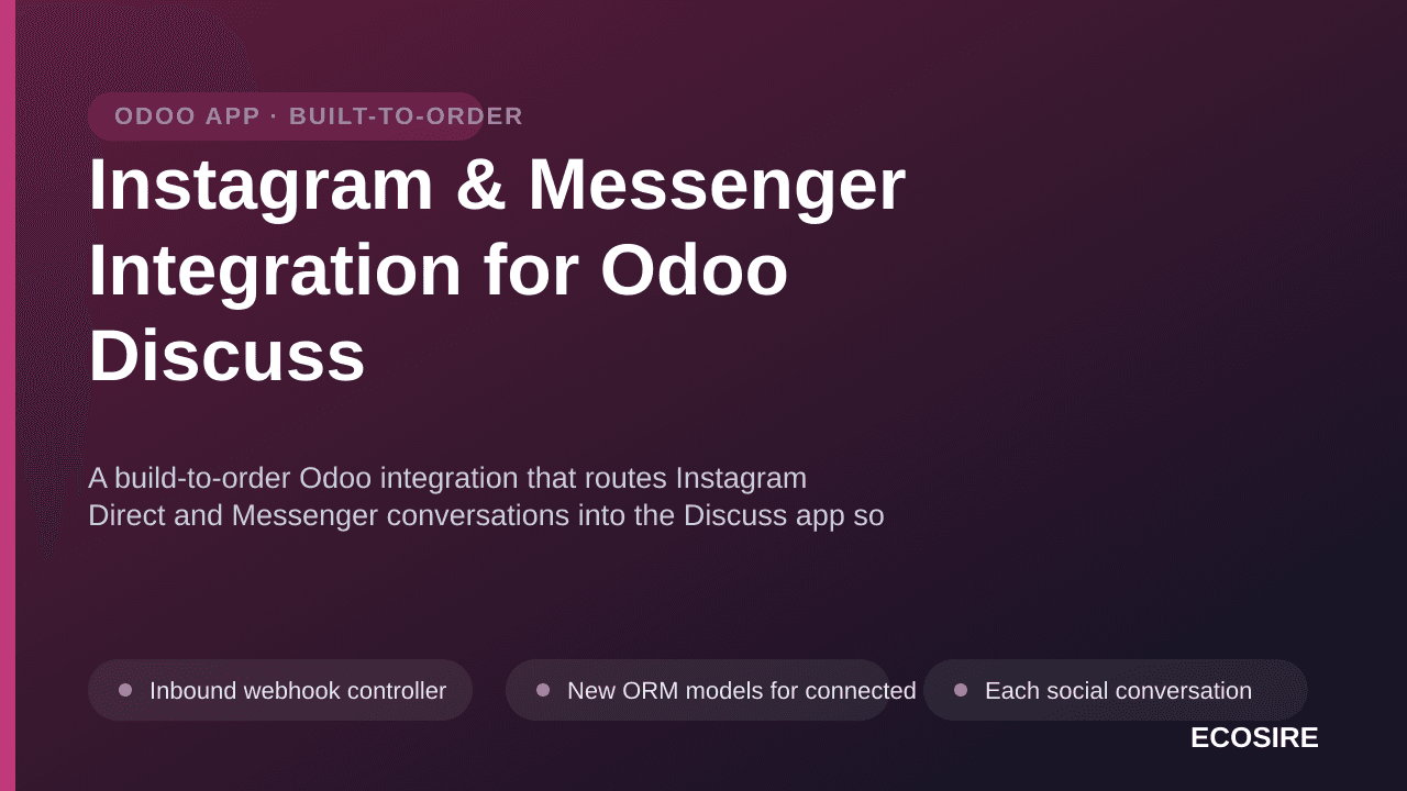 Instagram & Messenger Integration for Odoo Discuss